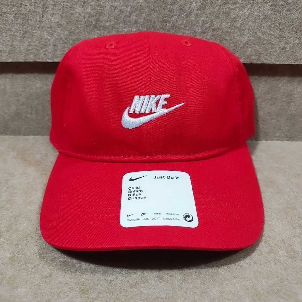 Nike Swoosh Adjustable Kids Red Strapback Cap #U